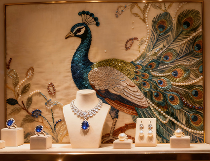 Creative Embroidery Window Display