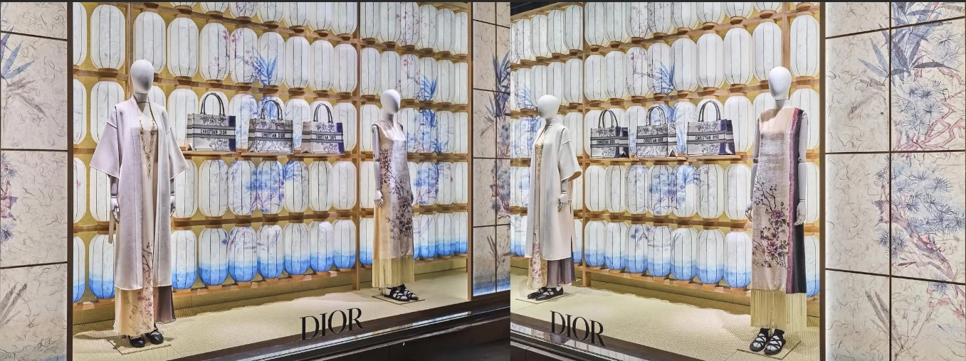 DIOR 秋季橱窗展示，橱窗设计，橱窗展示