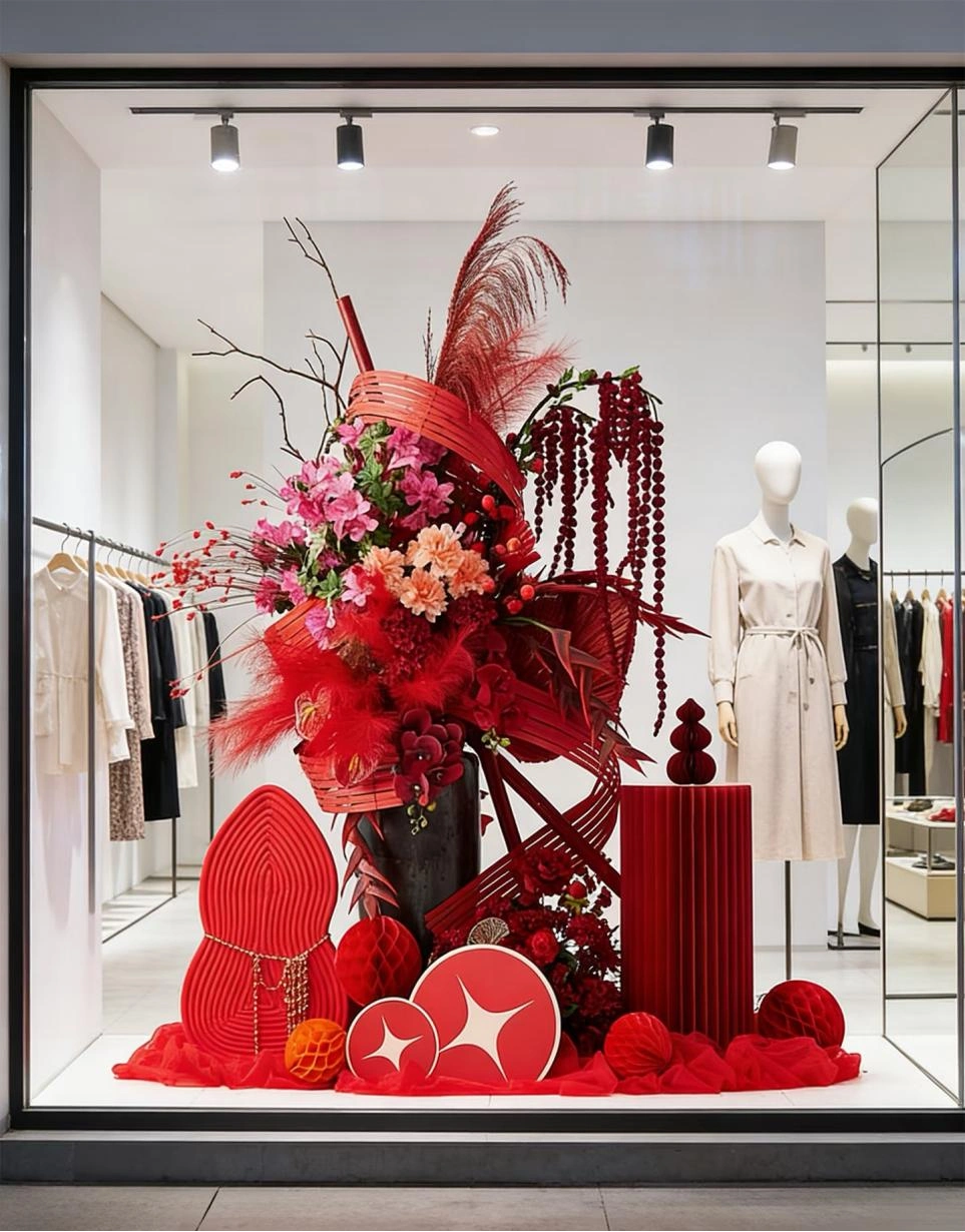 New Year Window Display, Festive Window Displays